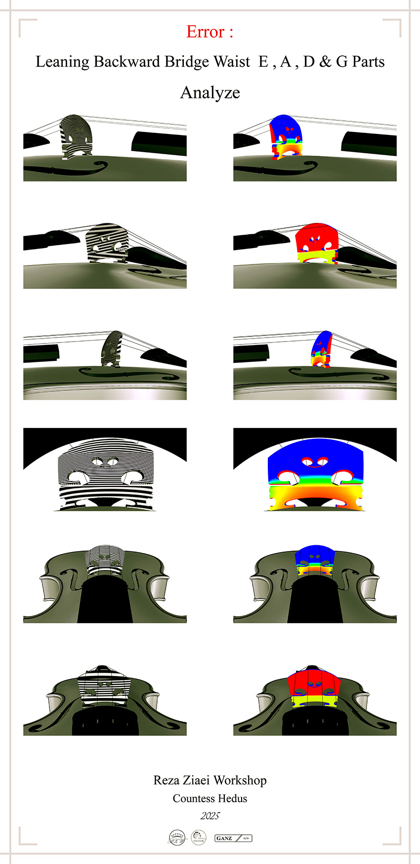 Leaning Backward Bridge Waist E , A , D & G Parts - Analyze